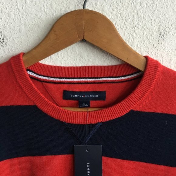 NWT Tommy Hilfiger Men's Crew Neck Cotton Sweater - Picture 4 of 13